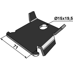 Verdrehsicherung für Einebnungszinken 15 x 19,5 mm –Nachbau