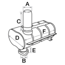 Pot d'échappement JOHN DEERE AL31552 adaptable