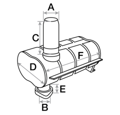 Pot d'échappement JOHN DEERE AL31552 adaptable