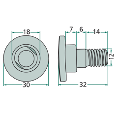 Boulon de couteau NIEMEYER  503175 -11064 adaptable (boite de 25)