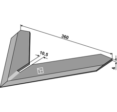 Cœur 360 x 4 mm pour bineuse STEKETEE 405736 adaptable - BlackSteel©