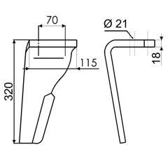 Kreiseleggenzinken links LEMKEN RH125S 3557640213804 - Nachbau
