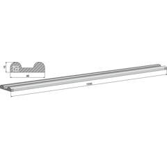 Barre pour épandeur FELLA 255777 adaptable
