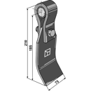 Fléau 210 mm pour broyeur TAARUP 40880360 adaptable