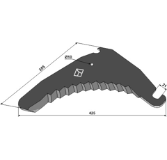 Ladewagenmesser KRONE 050469.0|333786.2 Nachbau