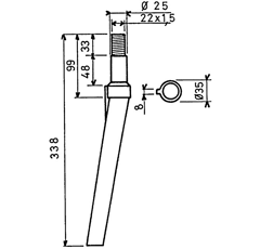 Dent pour herse rotative SEIMA KSE516804 adaptable