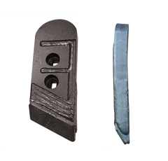 Pointe Droite carbure et rechargement pour charrue RABEWERK MP 350 adaptable