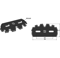 Couteau pour mélangeuse HIMEL DSX00-03-487 adaptable - Blacksteel©
