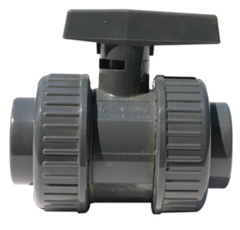 Vanne double union à poignée grise 3/4" femelle/femelle - RENSON