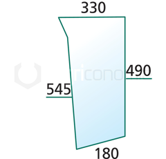 Windschutzscheibe rechts/links für Landmaschine DEUTZ-FAHR 520772 - Nachbau