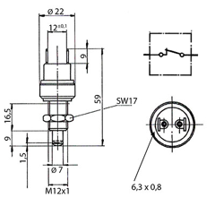 Commutateur feux de stop pour tracteur CASE IH 3146358R1 adaptable