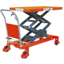 Mobiler Hubtisch mit Doppelschere, Tragkraft 150 Griffhöhe 921 mm      