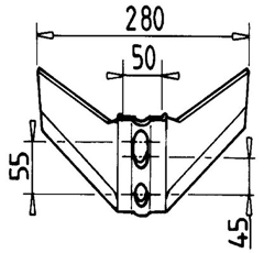 Aileron pour déchaumeur KUHN 84143  adaptable