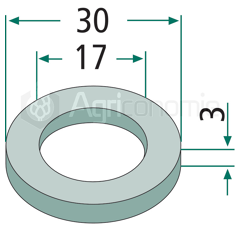 Rondelle 30x3x17 pour broyeur adaptable