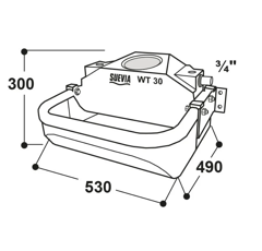 Abreuvoir pour stabulation et plein air, 30 L WT30 | SUEVIA