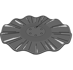 Gewellte Scheibe, Ø 460x4 mm Kuhn by Niaux