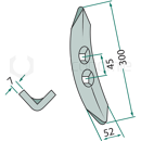 Soc "Ripper" 300 mm pour semoir VÄDERSTAD - SAPHIR 421488 - 504009 - BlackSteel©