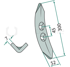 Soc "Ripper" 300 mm pour semoir VÄDERSTAD - SAPHIR 421488 - 504009 - BlackSteel©
