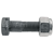 Boulon à tête hexagonale M14x1,5x50 avec écrou à freinage interne adaptable 