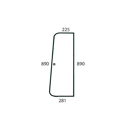 Vitre porte de cabine pour tracteur CASE IH 3233053R2 adaptable