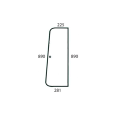 Vitre porte de cabine pour tracteur CASE IH 3233053R2 adaptable