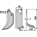 Fräsmesser - rechts MAS37R Maschio by Muzzi