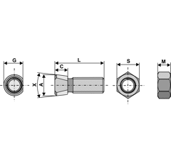 Pflugschraube oval 1650SKV Kverneland Nachbau