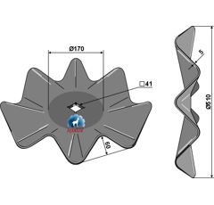 Disque ondulé Ø 510 mm pour rouleau packer adaptable - BlackSteel©