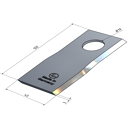 KM-Klinge links 100x40x3 mm LochØ: 19 mm 580290966N BCS Nachbau 