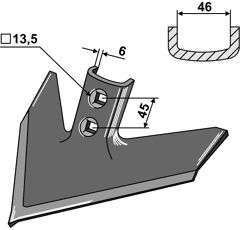 Gänsefussschar,240x6 mm John Deere Nachbau 047PWV0900