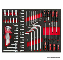 Werkstattwagen mit Sortiment - 447 Teile - 16 Schubladen