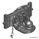 Kugeleinsatz Kugel 80,W= 390 S32, AGCO-Grau  Scharmüller