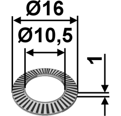 Sperrkantscheibe z. Planetschraube 10X60 10.9 Nachbau