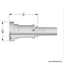 Pressnippel SAE-Flansch MultiSpiral1" DN19MS1SAEFLH Alfagomma