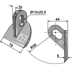 Marteau pour broyeur MUTHING MU5 adaptable