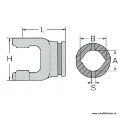 Rillengabel B50530B- 45,0 x 3,8 125973... Benzi