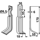 Fräsmesser Rechts 170 x 30 BCS Nachbau