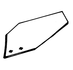 Streichblech für Vorschäler links 19171 G&B Nachbau