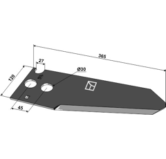 Couteau pour autochargeuse KRONE 345.144.2 adaptable- BlackSteel©