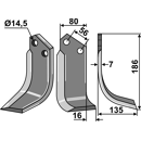 Fräsmesser - rechts KUH95R Kuhn Nachbau