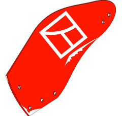 Versoir gauche pour charrue KUHN 616191 adaptable - Blacksteel©