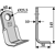 Fléau 145 x 60 mm pour broyeur AGRIMASTER 3001221 adaptable