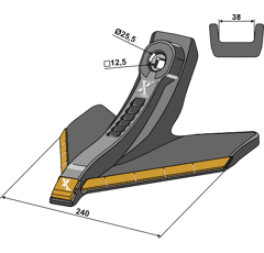 Gänsefussschar 240mm - Hartmetall beschichtet 101EXT1141 Väderstadt Nachbau