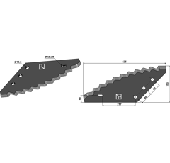 Schuitemaker Futtermischwagenmesser 433.0113