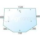 Vitre arrière pour machine agricole FIAT 86002901 adaptable
