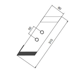 Scharspitze - links  DURASTAR   9302112601OR Pöttinger  Original