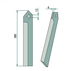 Couteau pour arracheuse de betteraves HOLMER 1205017979 adaptable