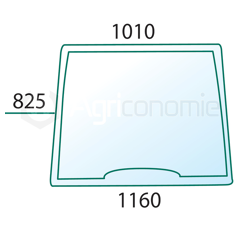 Pare-brise pour machine agricole NEW HOLLAND 87580303 adaptable