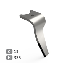 Dent de herse rotative Droite 5 plaquettes carbure, fixation rapide AMAZONE 962337 adaptable