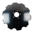 Disque crénelé ∅560x6 - 5 trous pour déchaumeur DALBO 80388 adaptable